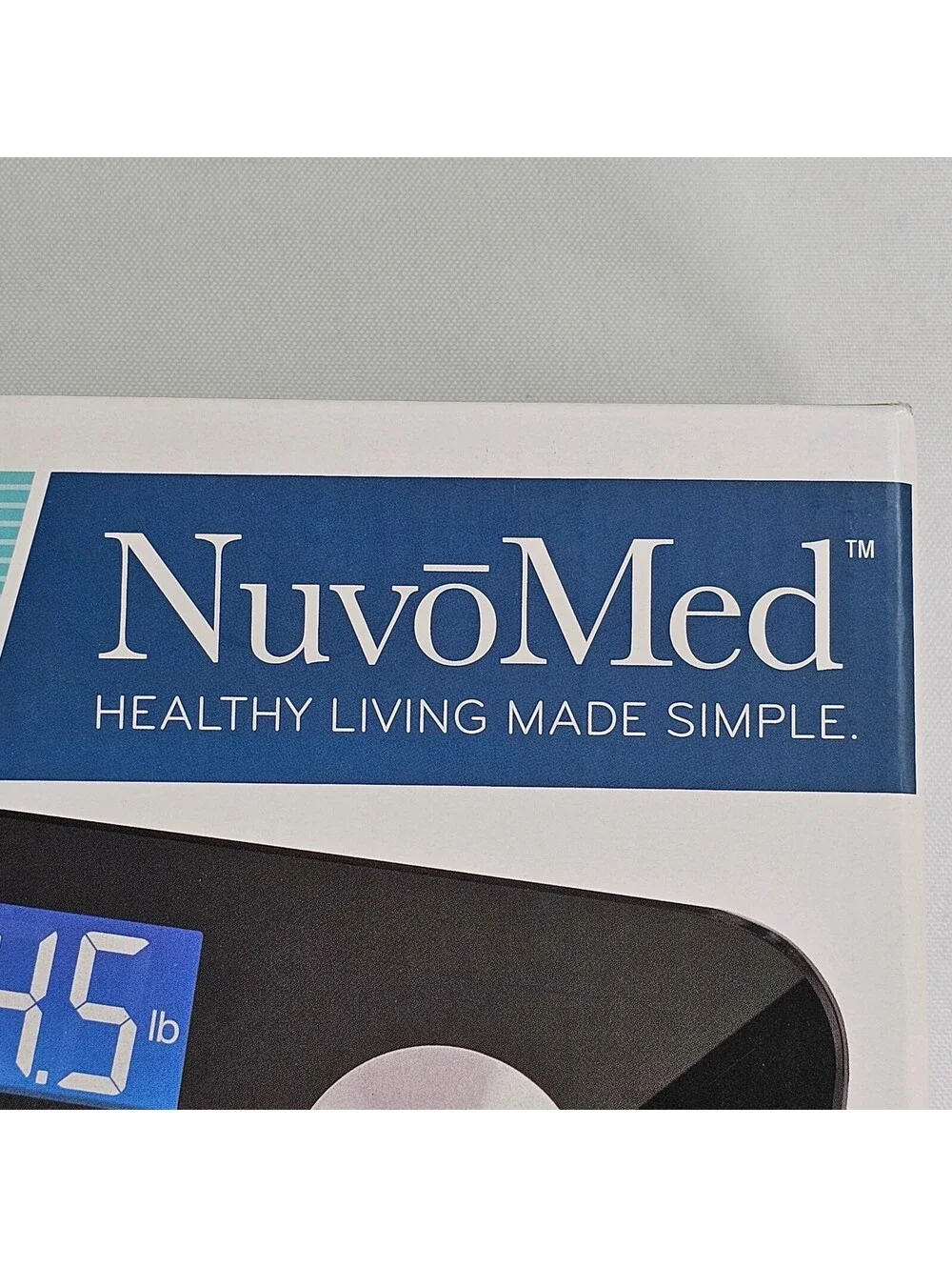 NuvoMed Wireless Body Analysis Scale Bluetooth Smart BMI Body Fat Black Glass